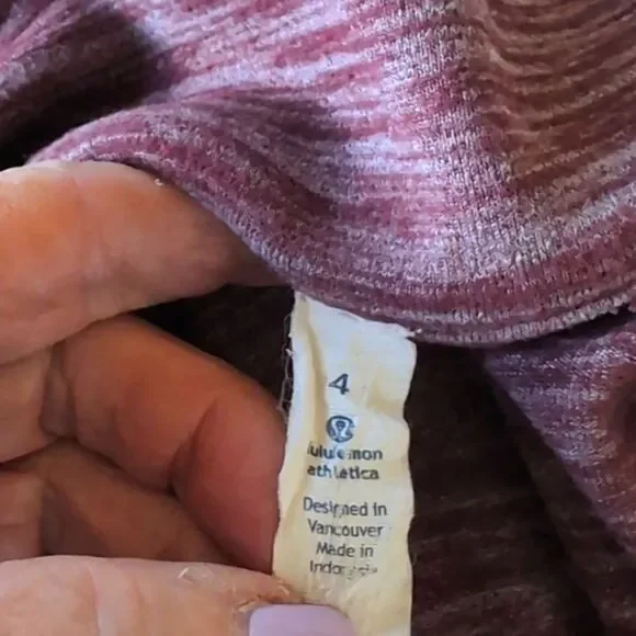 Lululemon Kanto Catch Me Heathered Bordeaux Half Zip Long Sleeve Top Size 4 - Picture 14 of 16